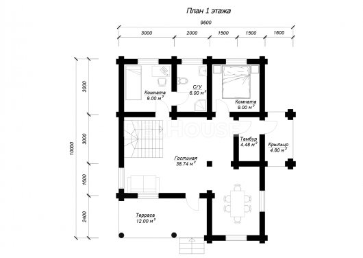 ДО007 - планировка 1 этажа