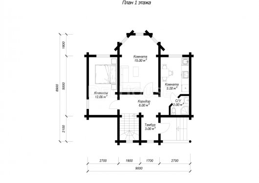 ДО010 - планировка 1 этажа