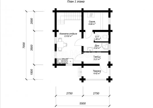 ДО012 - планировка 1 этажа
