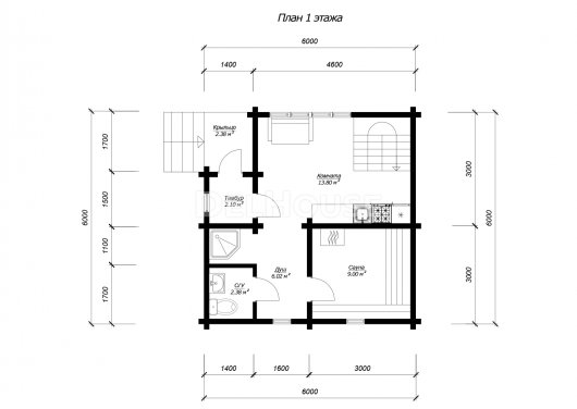 ДО013 - планировка 1 этажа