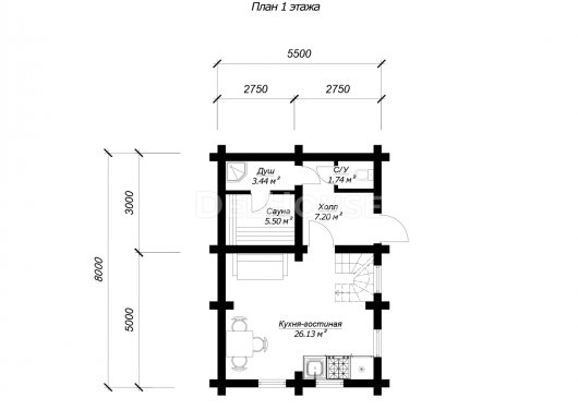 ДО014 - планировка 1 этажа