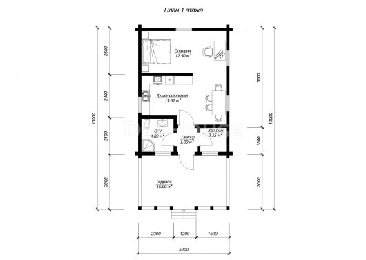 ДО021 - планировка 1 этажа