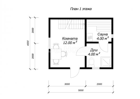 КБ009 - планировка 1 этажа