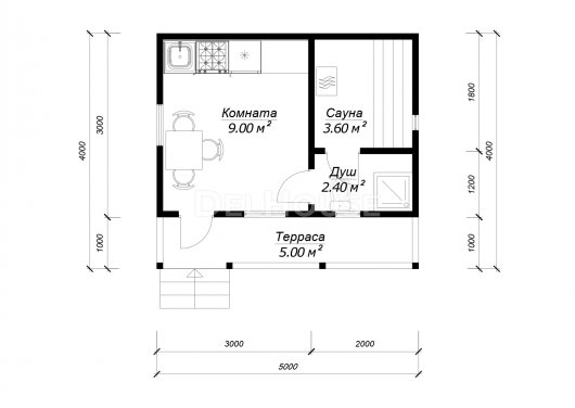 КБ010 - планировка 1 этажа