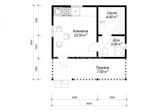 КБ011 - планировка 1 этажа