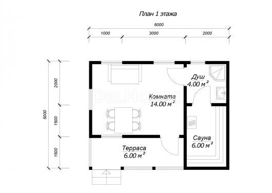 КБ016 - планировка 1 этажа
