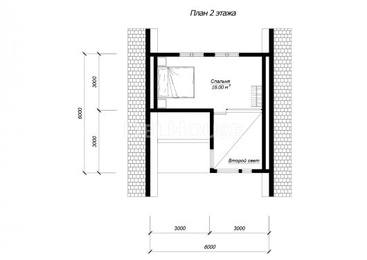 КБ022 - планировка 2 этажа