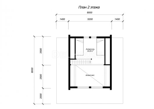 КБ030 - планировка 2 этажа