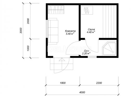 КБ038 - планировка 1 этажа